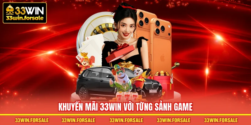 Khuyến mãi 33WIN với từng sảnh game